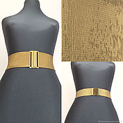 Аксессуары handmade. Livemaster - original item Elastic belts Gold Mat & Glitter, different height, 80mm 6500. Handmade.
