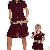 Одинаковые платья для мамы и дочки, комплект
