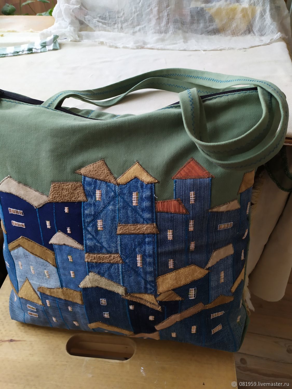 Shopper bag: with applique Houses, Shopper, St. Petersburg,  Фото №1