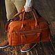Bolsa de viaje de cuero para hombre 'Raymond '(Caramel), Travel bag, Yaroslavl,  Фото №1