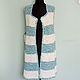 Knitted vest white and turquoise ' Sailor'. Vests. vyazanaya6tu4ka. Online shopping on My Livemaster.  Фото №2