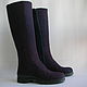 Boots boots Blue-Burgundy with zipper. High Boots. Zhanna. Online shopping on My Livemaster.  Фото №2