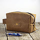 Large cosmetic case made of genuine leather. Travel bags. KullikovCraft. Online shopping on My Livemaster.  Фото №2