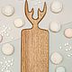 Board 'Straight long with horns', color 'walnut', Cutting Boards, Moscow,  Фото №1