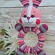 Order The Bunny Is a rattle on wooden ring crochet. Zzabava. Livemaster. . Teethers and rattles Фото №3