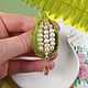 A beaded brooch of Corn, brooch with pearls, autumn brooch. Brooches. Zveva. Online shopping on My Livemaster.  Фото №2
