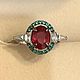 Заказать Серебряное кольцо с крупным природным рубином и цирконами. OLVIKSOL JEWELRY STORE. Ярмарка Мастеров. . Кольца Фото №3