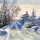 Order Painting Winter landscape watercolor. arinanor (arishanor). Livemaster. . Pictures Фото №3