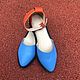 Cosmo sandals light blue / orange two removable belts. Sandals. Hitarov (Hitarov). My Livemaster. Фото №6