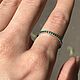  Тонкое серебряное кольцо с нано изумрудами. Кольца. threeicejewellery. Интернет-магазин Ярмарка Мастеров.  Фото №2