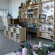 Торговый уголок из дерева ресепшн стеллаж. Шкафы. Decorate.it. Интернет-магазин Ярмарка Мастеров.  Фото №2