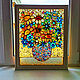 Painting on glass made of semiprecious stones. Stained glass window suncatcher. Pictures. House of the Sun (irina-bast). Online shopping on My Livemaster.  Фото №2