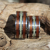 Украшения handmade. Livemaster - original item Copy of Copy of Wooden rings with cooper. Handmade.