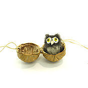 Сувениры и подарки handmade. Livemaster - original item Micro owl height 3 cm mini owl dollhouse. Handmade.