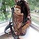 Backpack leather female urban Leaves (in stock). Classic Bag. Innela- авторские кожаные сумки на заказ.. My Livemaster. Фото №4