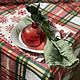 Линенс новогодний клетка, Ткани, Омск,  Фото №1