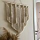 Бохо панно с деревянными бусинами. Панно макраме. kabira_decors_home/дизайнерский свет. Ярмарка Мастеров.  Фото №4