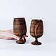 Set of wooden wine glasses made of Siberian Elm wood (2pcs) GN2. Wine Glasses. ART OF SIBERIA. My Livemaster. Фото №4