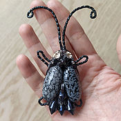 Украшения handmade. Livemaster - original item Brooch-pin: Mustachioed bug. Handmade.