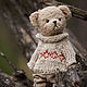 Fair masters-Teddy bear Svetlana Shelkovnikova mini teddy bear Teddy Bear Mitya 12cm. Teddy bear Handmade. Teddys made by Svetlana Shelkovnikova 
