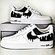 Кроссовки белые Nike Air Force 1 унисекс, кастом, ручная роспись. Кроссовки. Olgavolgoart. Роспись одежды и обуви. Кастом. Ярмарка Мастеров.  Фото №8
