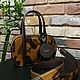 Military сумка из кожи растительного дубления, комбинированная, Классическая сумка, Люберцы,  Фото №1