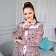 Designer leopard Print shirt dress with Trim. Dresses. NATALINI. My Livemaster. Фото №4