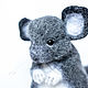 Chinchilla Tosha. Valyanaya (fieltro) juguete de lana. Felted Toy. Lilija Gracheva. Wool House. toys.. Ярмарка Мастеров.  Фото №4