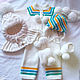 Warm kit with pompoms. Baby Clothing Sets. Klubok. Online shopping on My Livemaster.  Фото №2