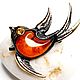 Brooch Swallow, Brooches, Domodedovo,  Фото №1