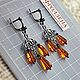 Amber. Earrings 'Red droplets' amber silver. Earrings. Frollena II. Natural Baltic amber. My Livemaster. Фото №5