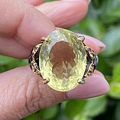 Украшения handmade. Livemaster - original item Exclusive ring with lemon quartz. Handmade.