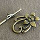 Lock 'Flower' for jewelry bronze, 30 x 20 mm. for PCs, Accessories4, Saratov,  Фото №1