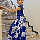 Платье в пол"Синее". Платья. MaRisa( авторская одежда). Интернет-магазин Ярмарка Мастеров.  Фото №2