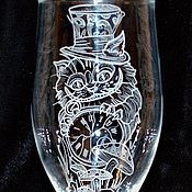 Посуда handmade. Livemaster - original item Cheshire Cat. Beer glass. Handmade.