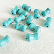 Материалы для творчества handmade. Livemaster - original item Turquoise (imitation) beads barrel. Handmade.