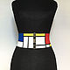Belt-gum Mondrian 100mm stretch for any clothes. Belt. elastic belt. My Livemaster. Фото №5