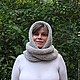 Снуд-шарф "Уютный"- серый (полушерсть). Снуды. Елена- L. Интернет-магазин Ярмарка Мастеров.  Фото №2