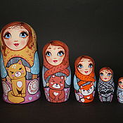 Куклы и игрушки handmade. Livemaster - original item Folk doll: Matryoshka Animals-Beanies. Handmade.