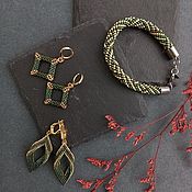 Украшения handmade. Livemaster - original item Jewelry set earrings and bracelet. Handmade.