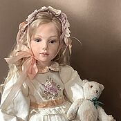 Куклы и игрушки handmade. Livemaster - original item boudoir doll: Masha and the bear. Handmade.