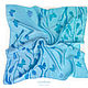 Order Turquoise blue handkerchief 'sky garden' silk 100% satin Batik. Silk Batik Watercolor ..VikoBatik... Livemaster. . Shawls1 Фото №3