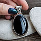 Royal pendant with black onyx ' Radiance of the night'. Pendant. The inspiration of nature in stones. My Livemaster. Фото №5