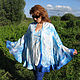 Large felted tippet shawl poncho 'Sky in the clouds'. Wraps. studiya. My Livemaster. Фото №6