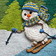 Sweater Merry snowmen family men knitted bow. Sweaters. Evgenia ManKi. Online shopping on My Livemaster.  Фото №2