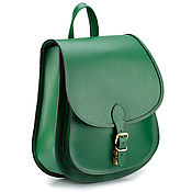 Сумки и аксессуары handmade. Livemaster - original item Herald leather backpack (green). Handmade.