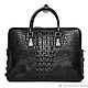 Order Bag-briefcase made of embossed crocodile skin, in black. SHOES&BAGS. Livemaster. . Brief case Фото №3