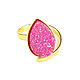Agate Ring, Pink Stone Ring, Pink drop ring. Rings. Irina Moro. My Livemaster. Фото №6