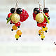 Earrings 'summer in the palm of your hand' (bug), Earrings, Moscow,  Фото №1