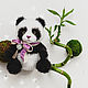 Cute panda soft, Knit teddy bear soft, Handmade toy panda stuffed, Stuffed Toys, Kursk,  Фото №1